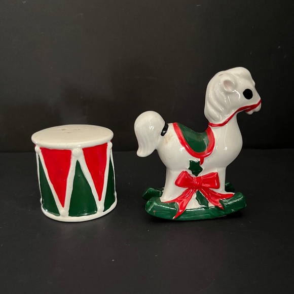 Vintage Lefton Rocking Horse & Drum #2246 Salt & Pepper Shakers Set Japa… - Picture 3 of 5